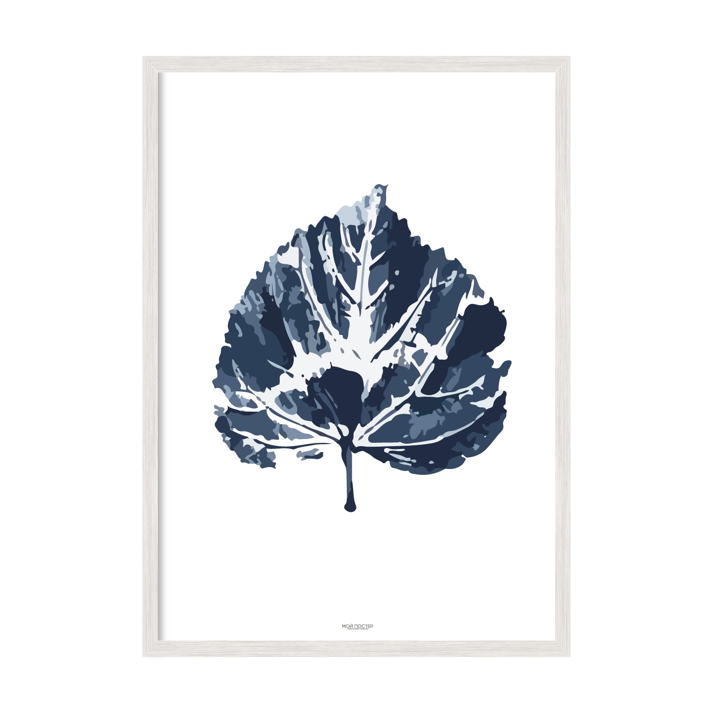 

Постер "Blue leaf" без стекла 596x840 мм в белой рамке