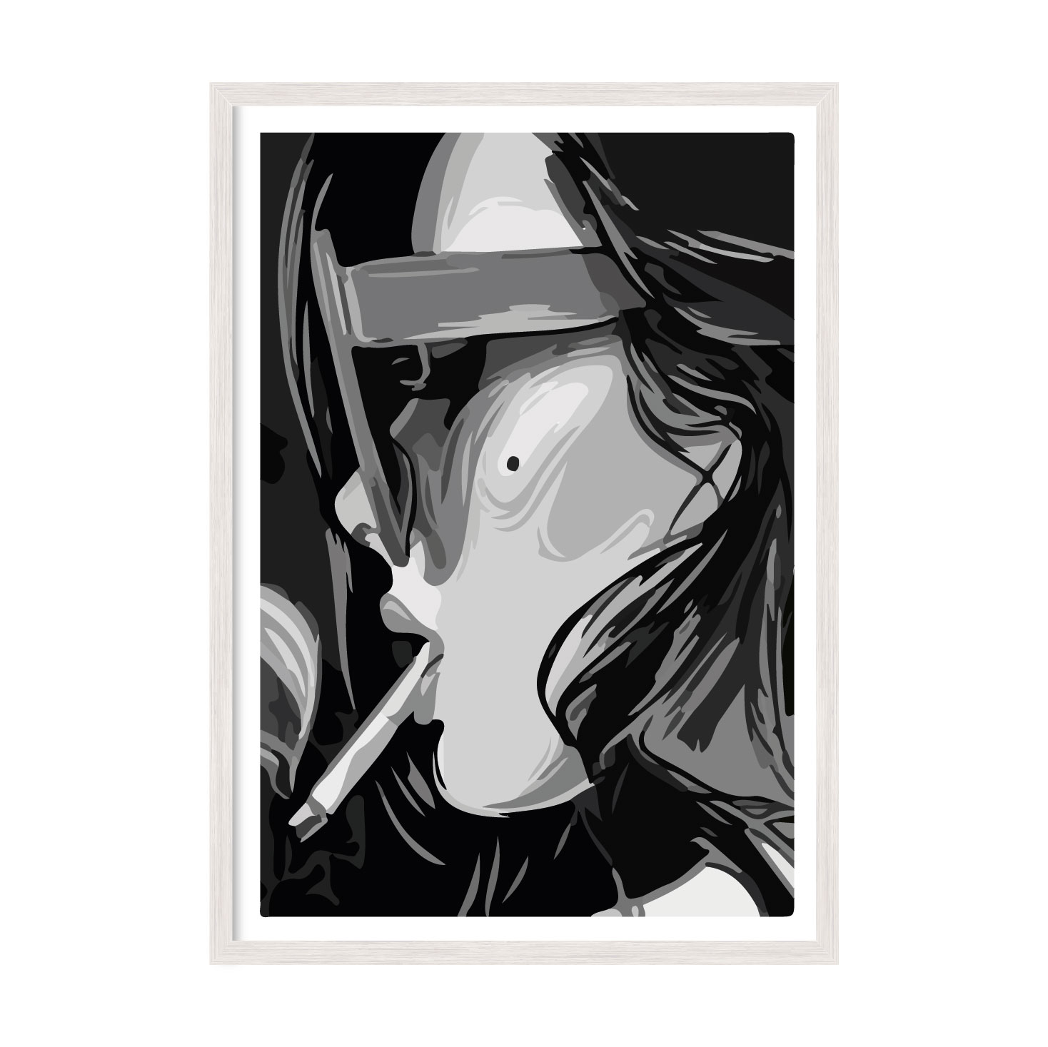 

Постер "Smoking girl" с антибликовым стеклом 420x594 мм в белой рамке