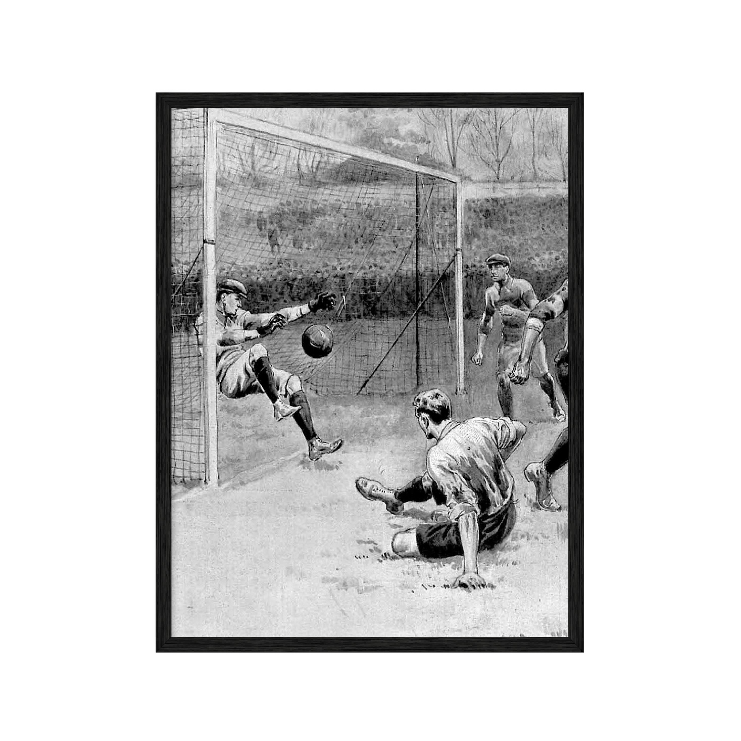 

Постер "Футбол в стиле ретро" с антибликовым стеклом 297x420 мм в чёрной рамке