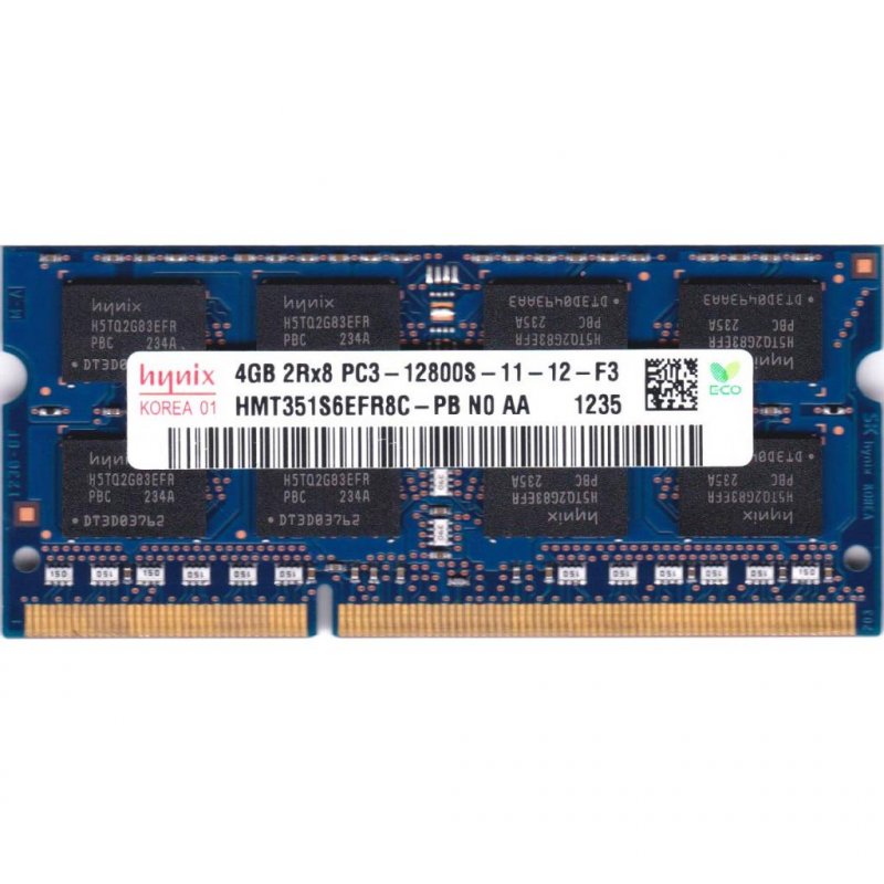 

Модуль памяти для ноутбука SoDIMM DDR3 4GB 1600 MHz Hynix (HMT351S6EFR8C-PB)