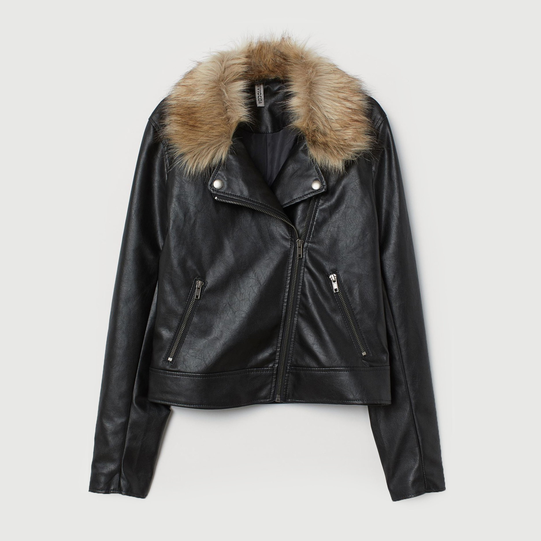 

Куртка из искусственной кожи H&M 0685912-9  Черная, Куртка из искусственной кожи H&M 0685912-9 40 Черная