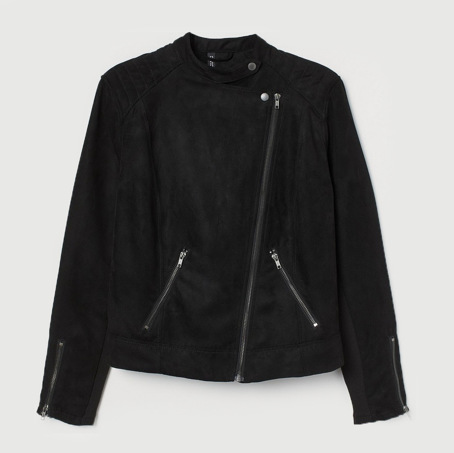 

Куртка из искусственная замши H&M 0853559-1  Черная, Куртка из искусственная замши H&M 0853559-1 3XL Черная