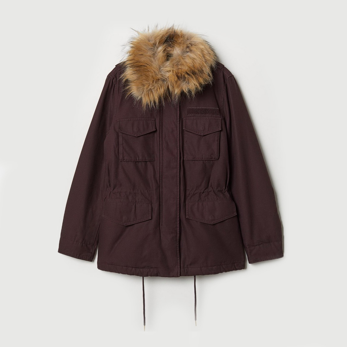 

Парка H&M 0659453-8  Бордовая, Парка H&M 0659453-8 36 Бордовая