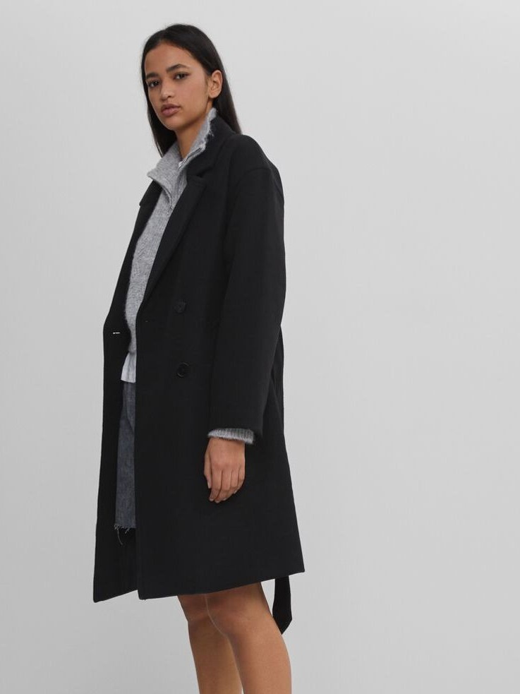 

Пальто Bershka 6493/512/800  Черное, Пальто Bershka 6493/512/800 L Черное