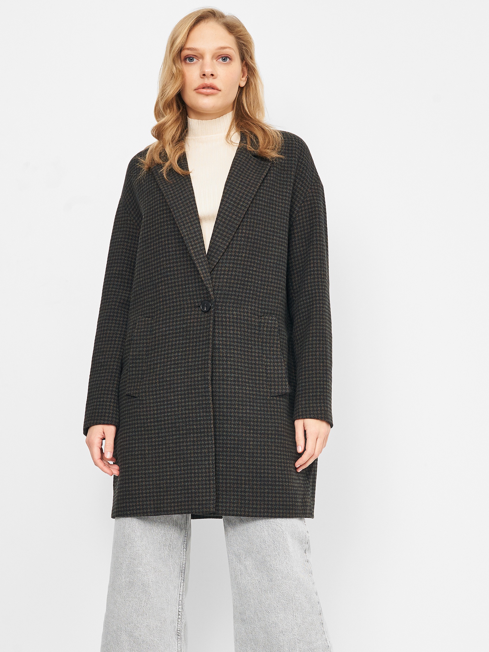 

Пальто Zara 2761/283/700  Темно-зеленое, Пальто Zara 2761/283/700 S Темно-зеленое