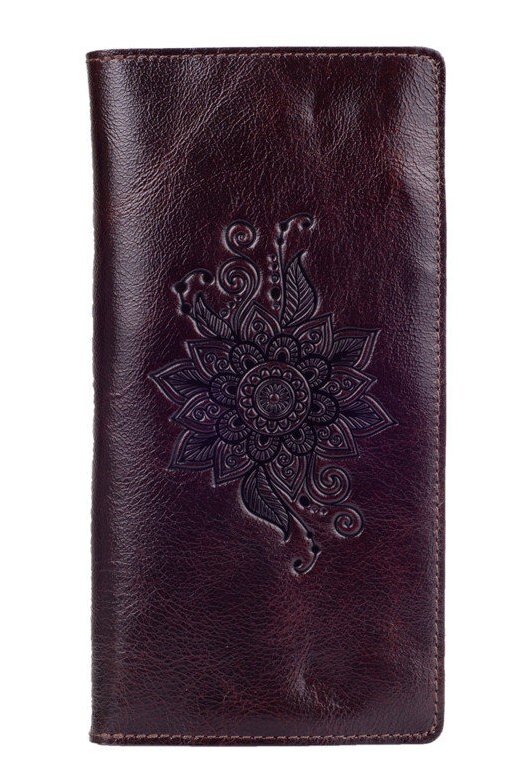 

Кожаный бумажник Hi Art WP-05 Mehendi Classic коричневый Коричневый