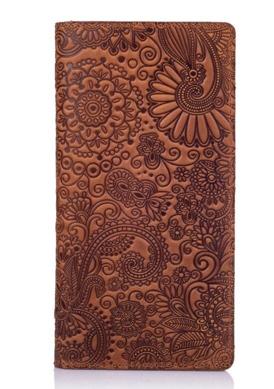 

Кожаный бумажник Hi Art Mehendi Art WP-02-S17-1340-T005 Рыжий