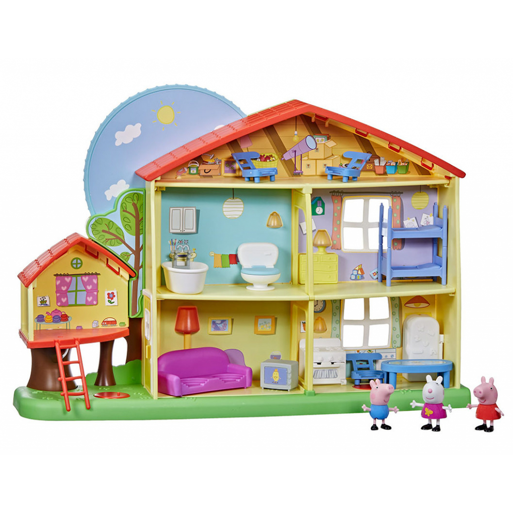 

Игровой набор Peppa Коттедж Пеппы День-ночь 3 фигурки, свет, звук (F2188)
