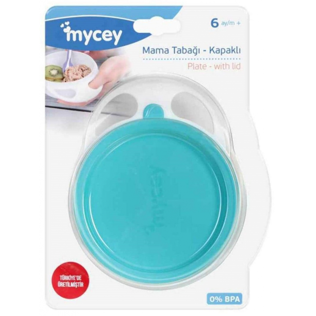 

Набор детской посуды Mycey тарелка с крышкой, зеленая (8698694123123)