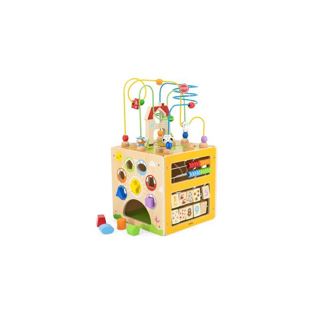 

Развивающая игрушка Viga Toys деревянный бизикуб 5 в 1 (44591)