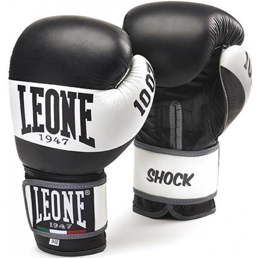 

Боксерские перчатки Leone Shock Black 10 унций Черные с белым (1590_500052)