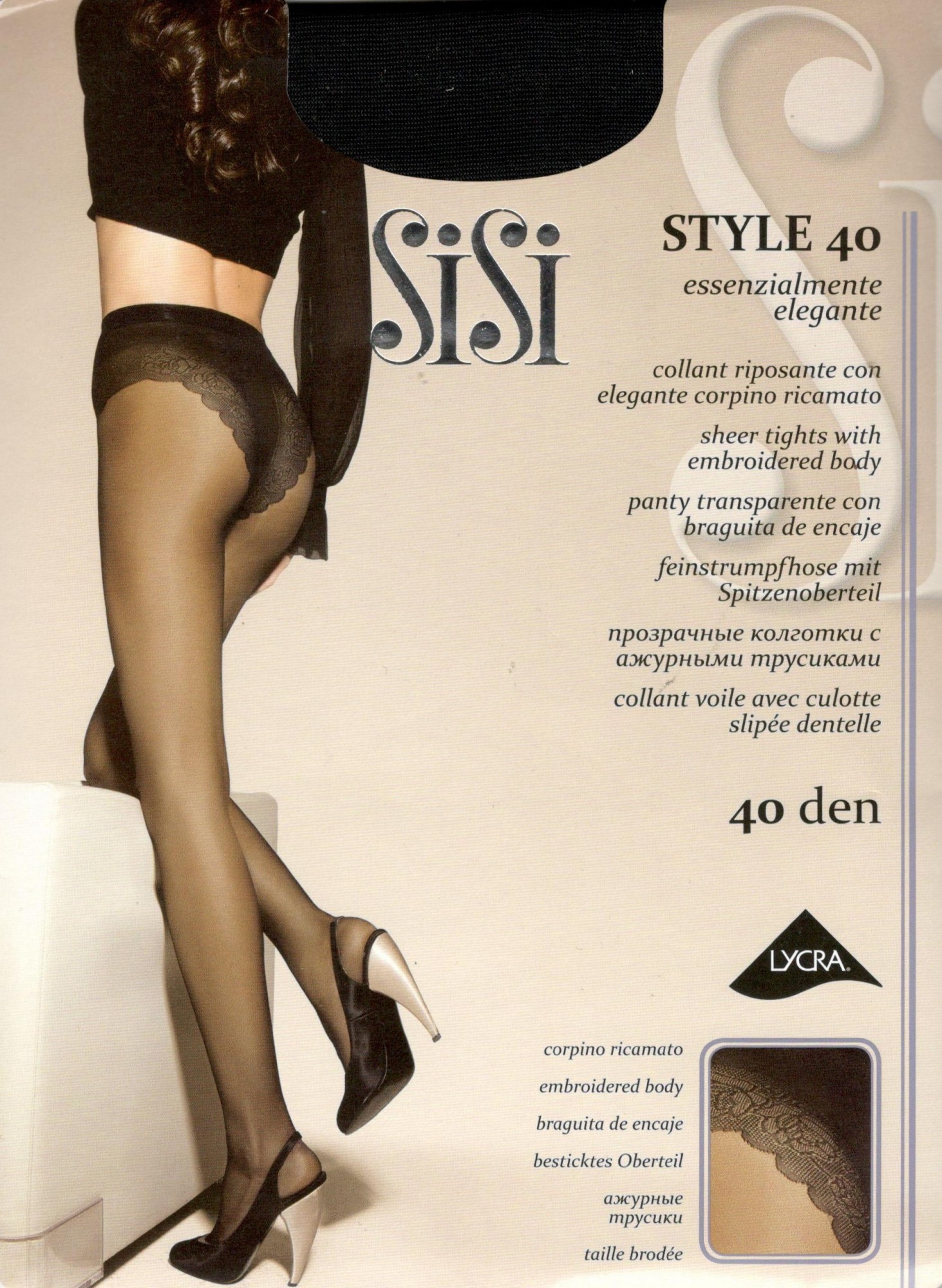 

Колготки женские SISI 40 DEN STYLE 40 -L nero, Колготки женские SISI 40 DEN STYLE 40 4-L nero
