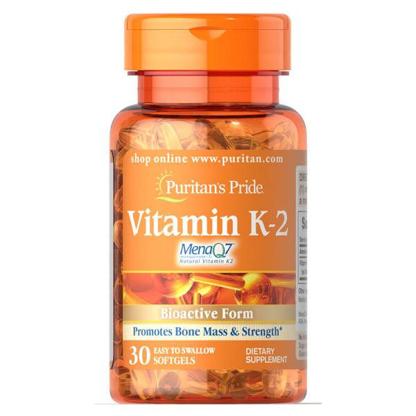 

Витамины Puritan's Pride Vitamin K-2 (MenaQ7) 100 мкг 30 капсул