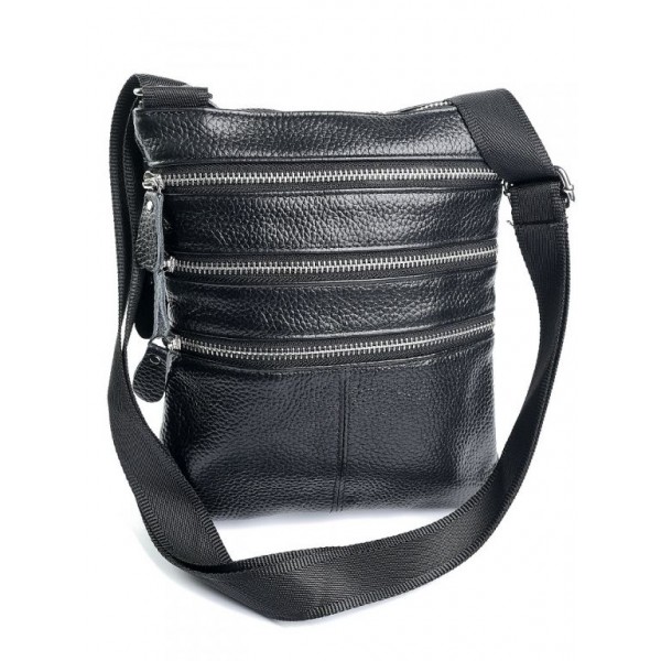

Сумка мужская из натуральной кожи BagMan 3317LY Black