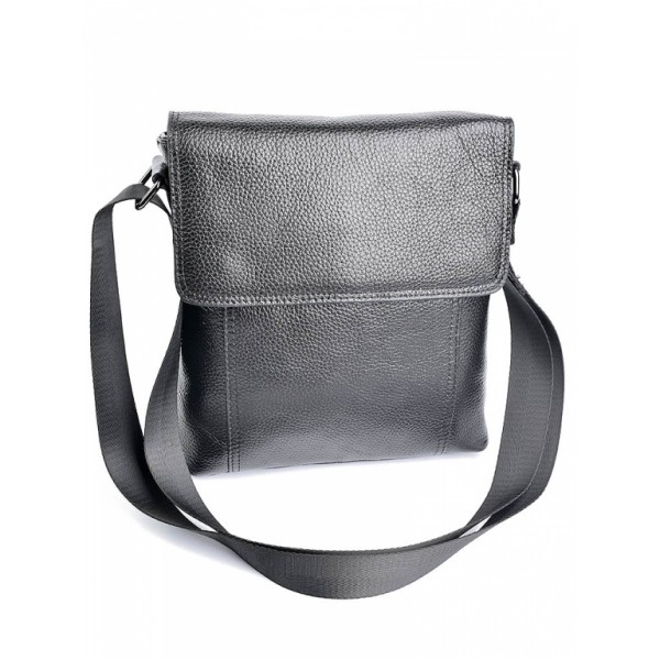 

Кожаная мужская сумка через плечо BagMan 8153 Black