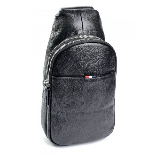 

Сумка-слинг мужская кожаная BagMan SL-8803 Black