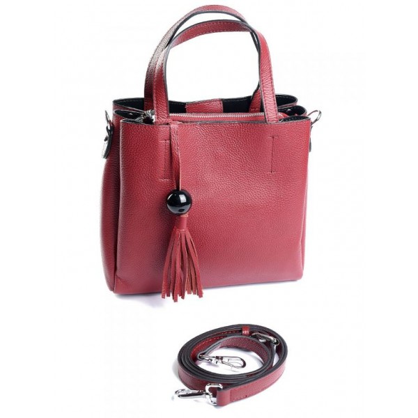 

Небольшая женская сумка кожаная M-Bag 6060 Red