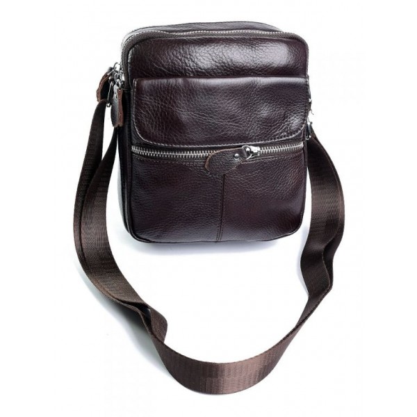 

Сумка мужская из кожи небольшая BagMan 1189LY Coffee
