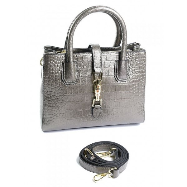 

Женская сумка небольшая из кожи M-Bag 6061 Silver