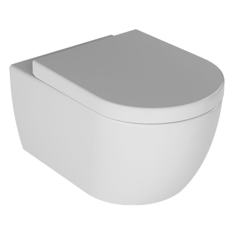 

Унитаз подвесной безободковый с крышкой Quarter Bath Deep Standart, белый (70DE03054.00.1_30SCD.01WG)