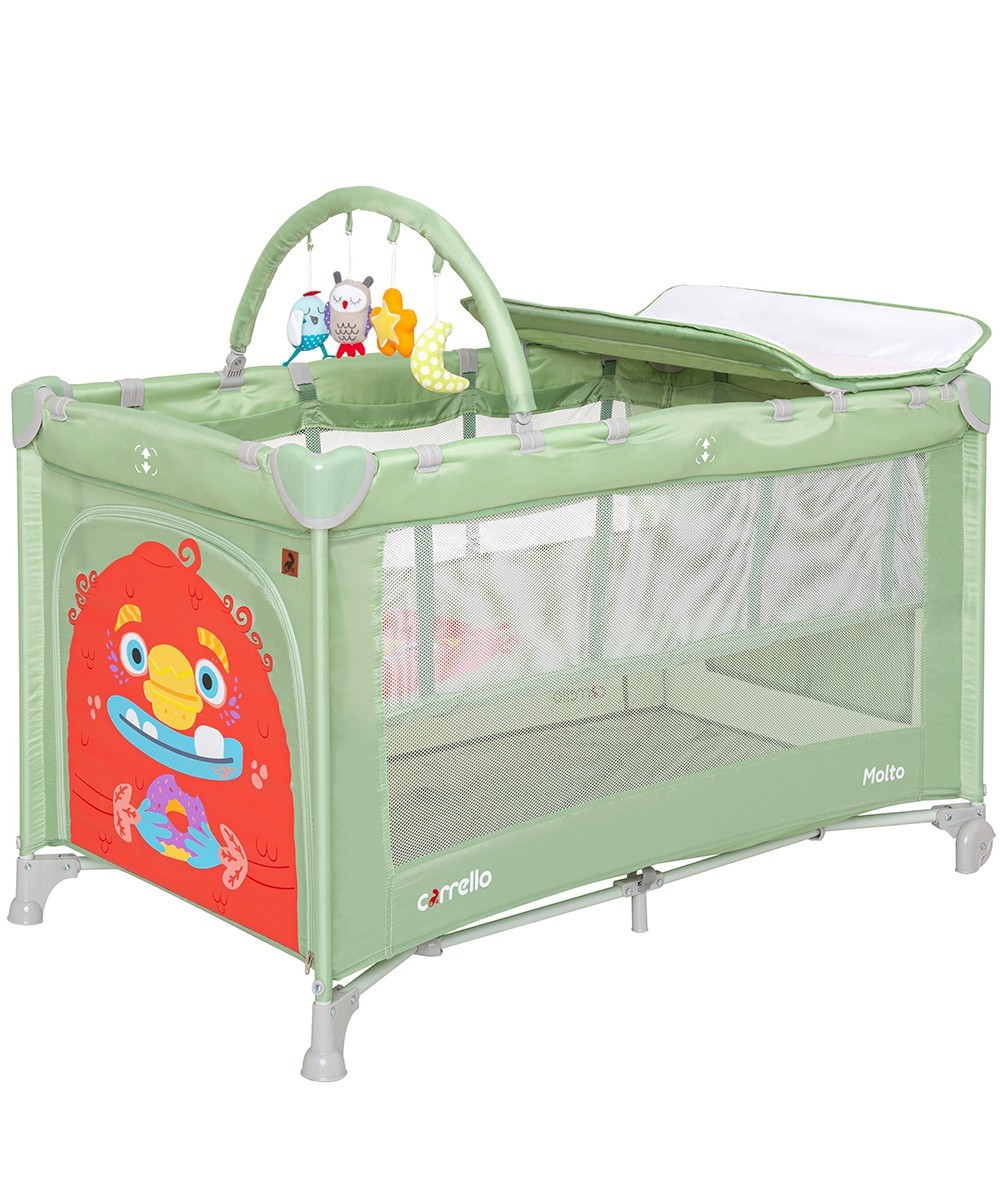 

Манеж детский CARRELLO Molto CRL-11604 Cameo Green с игровой дугой и пеленатором