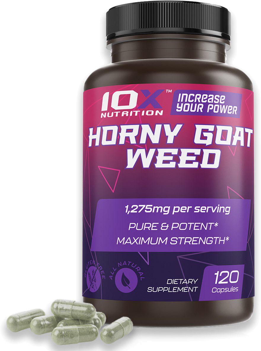 

Горянка с макой, Horny Goat Weed, 10X Nutrition USA, 1275 мг, 120 органических капсул (717340890863)