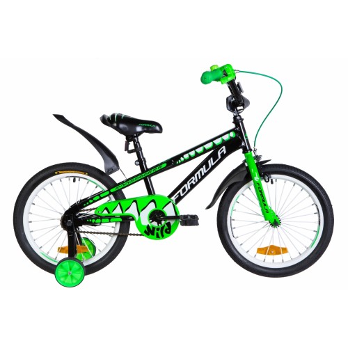 

Велосипед FORMULA WILD 18" 9" 2021 Черно-зеленый с белым