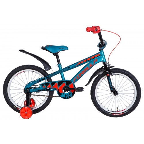 

Велосипед FORMULA WILD 18" 9" 2021 Бирюзово-черный с оранжевым