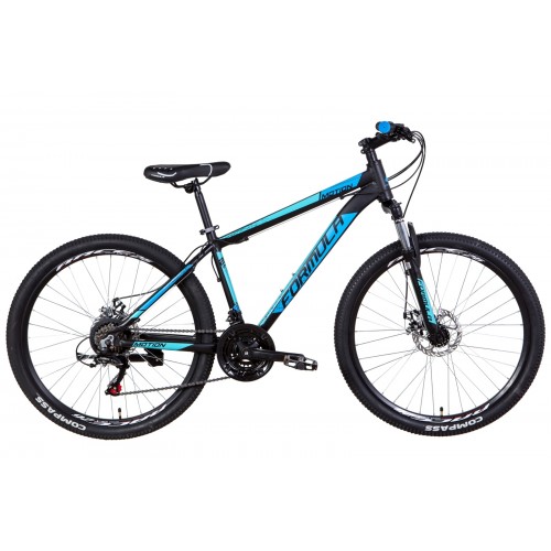 

Велосипед FORMULA MOTION 26" 13" 2021 Черно-синий с голубым (м)