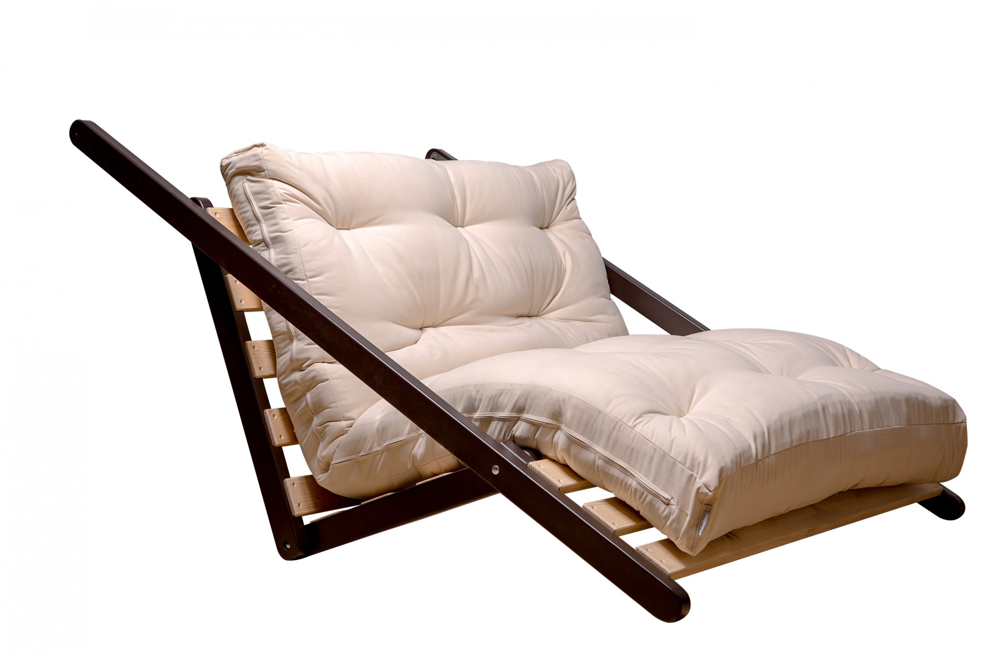 

Реклайнер Futon Art; сосна; Модель S; матрас 90х200см хлопок, многослойное наполнение (Тёмно-коричневый / Белый) RS-02-BR-00