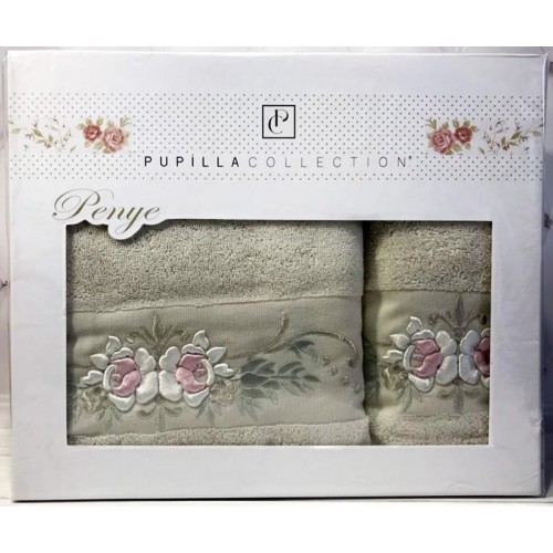 

Набор полотенец Pupilla Eva Roses-II, лицевое 50х90см и банное 70х140см