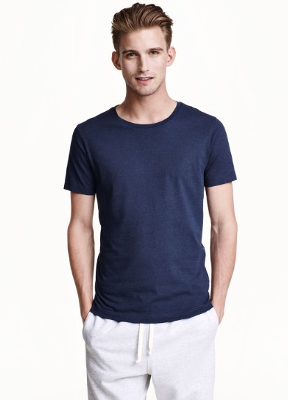 

Футболка мужская H&M S темно-синяя