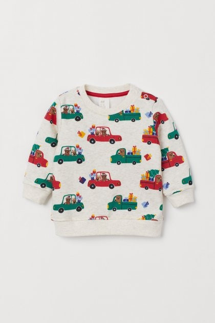 

Толстовка свитер для мальчика теплый на флисе H&M 80 см бежевая