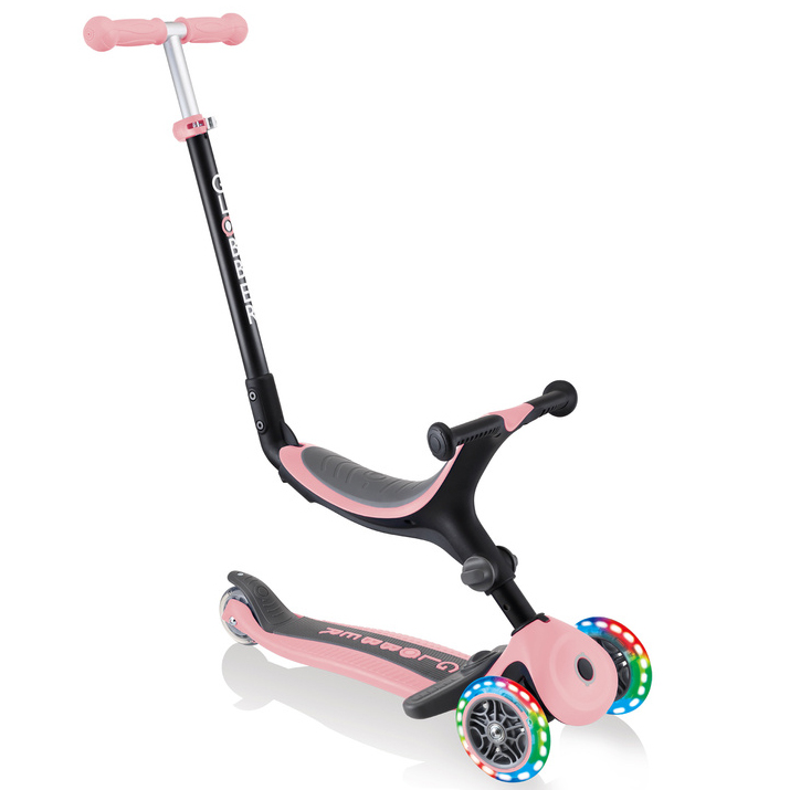 

Детский самокат 3в1 Globber GO-UP Foldable Plus Lights Pastel Pink (smj126)