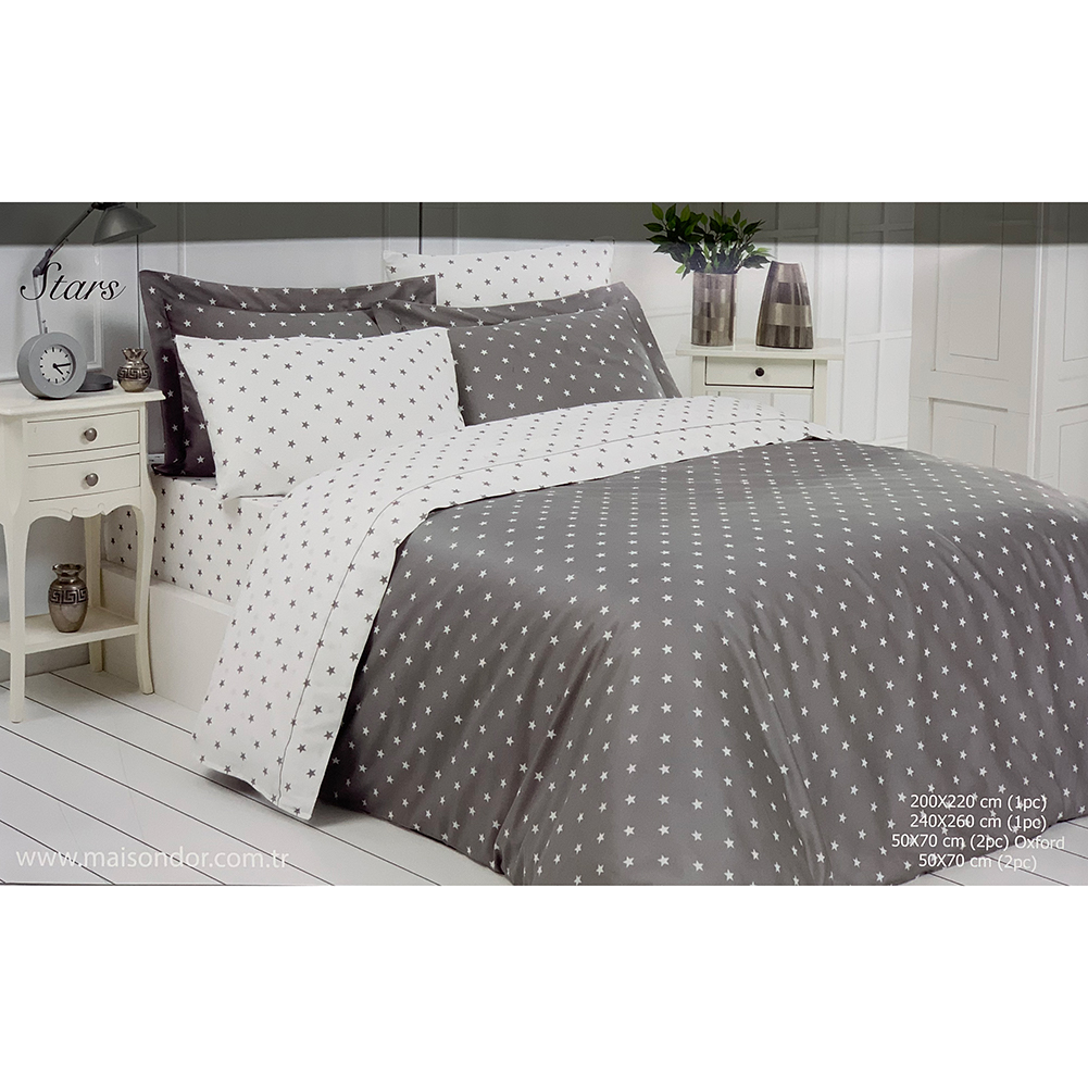 

Постельное белье Maison Dor STARS GREY