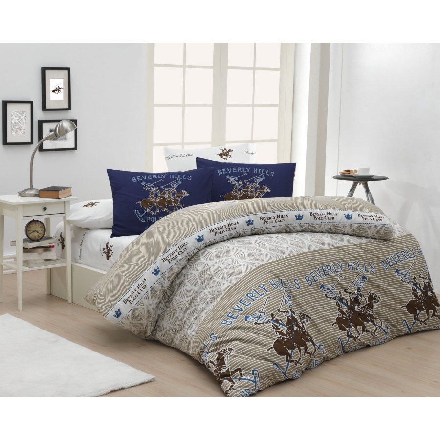 

Постельное белье Beverly Hills Polo Club ранфорс - BHPC 007 Beige Евро
