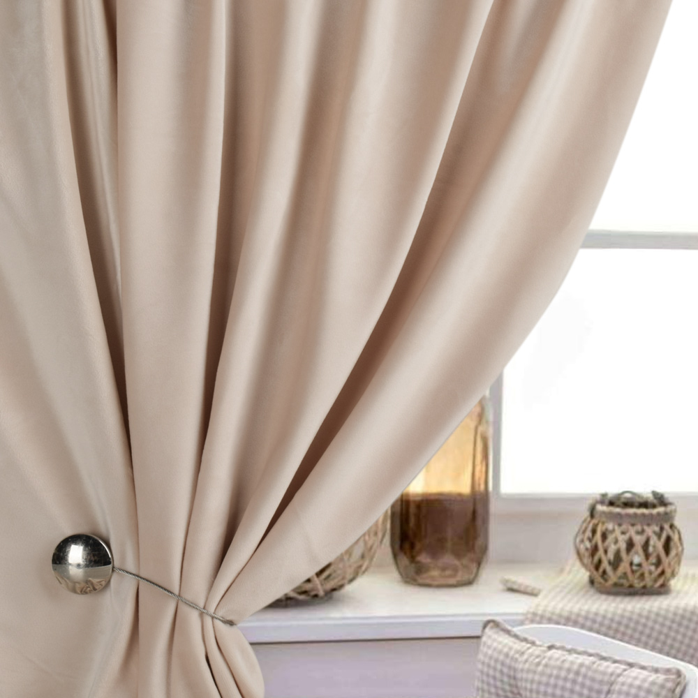 

Шторы Велюр MacroHorizon Молочно-Бежевый 2, 270*170 см (2 шт.)