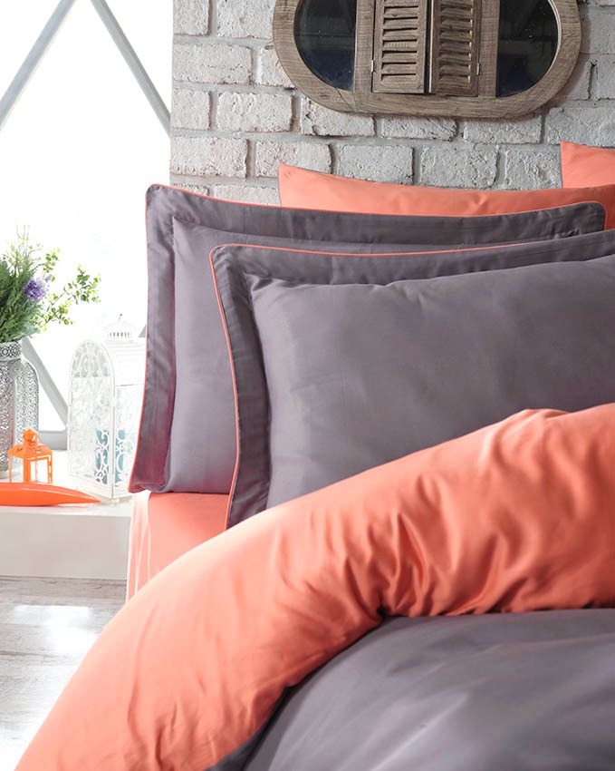 

Постельное белье сатин Dantela vita TUANA ORANGE , (ET-850342)