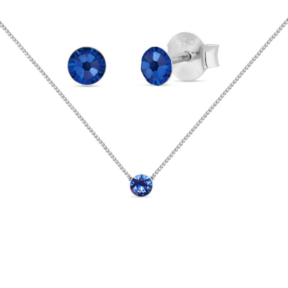 

Серебряный комплект Spark со Swarovski Punto NLANMK1088PP31CB