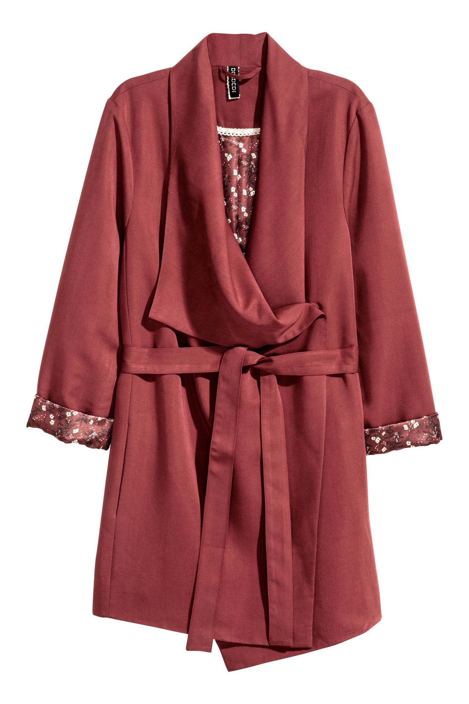 

Пальто H&M  бордовый 18123206866, Пальто H&M 38 бордовый 18123206866