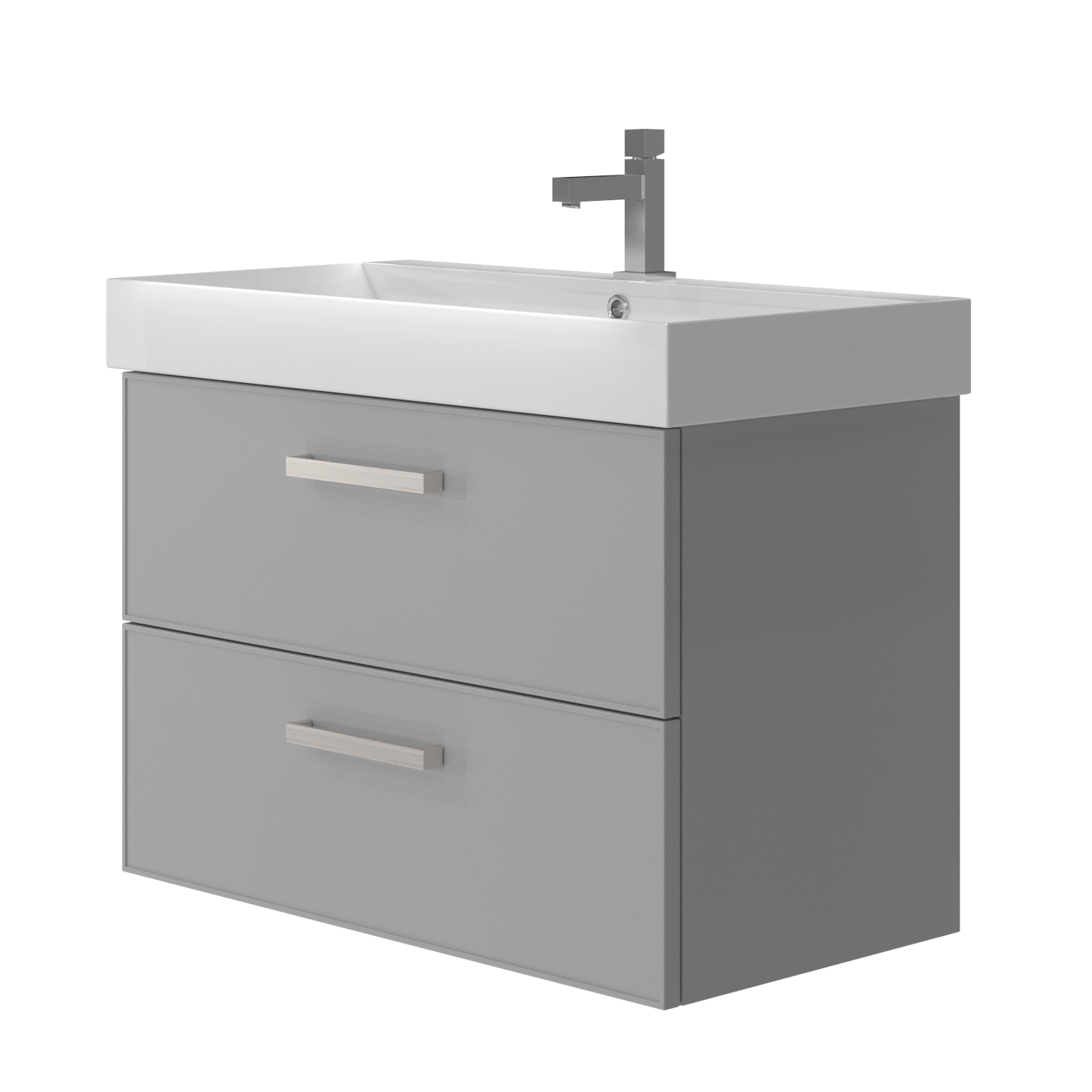 

Тумба подвесная JUVENTA Manhattan Mh-85 с умывальником Stance-85 серая (92026)