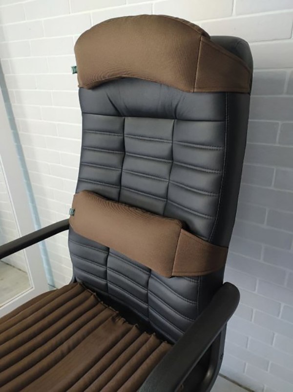 

Комплект орто-эргономическая накидка Ekkoseat на офисное и компьютерное кресло под поясницу и шею Коричневый (ekko_5_К)