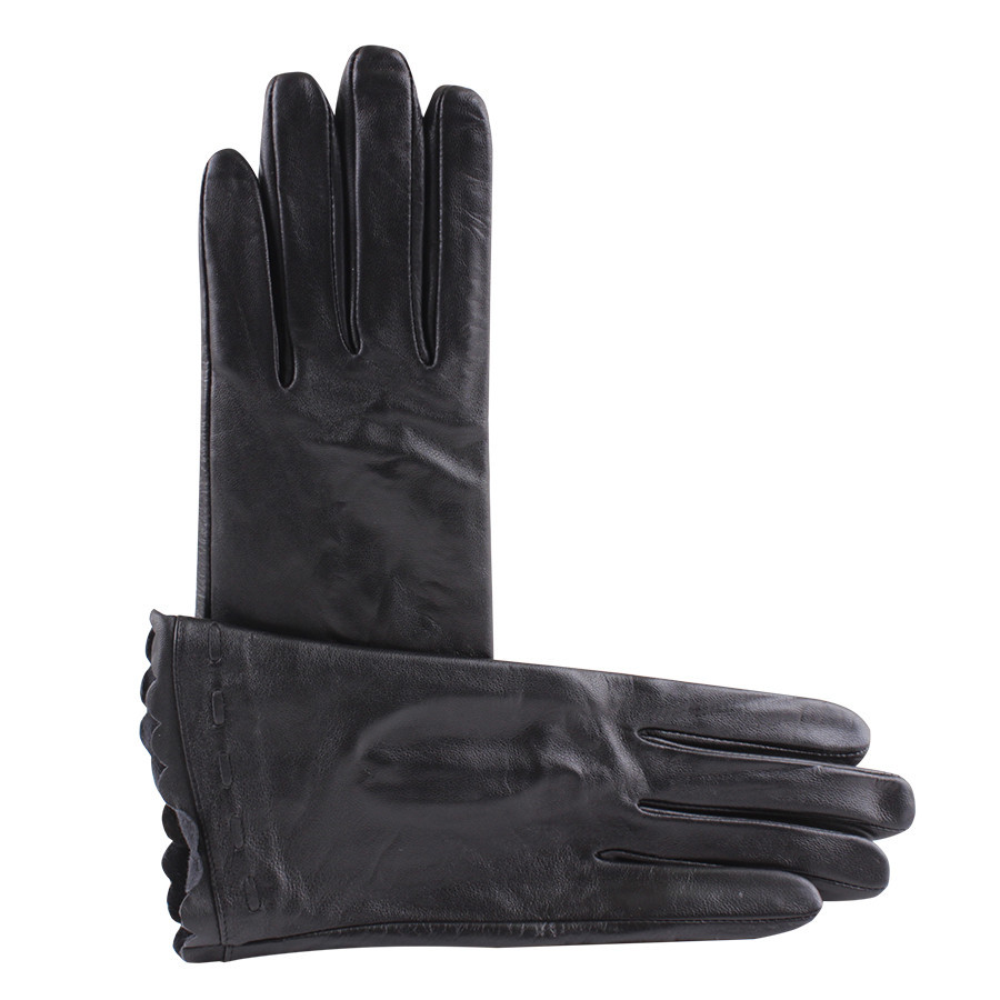 

Перчатки женские Кожаные de esse 7.5 Черные L116-1T