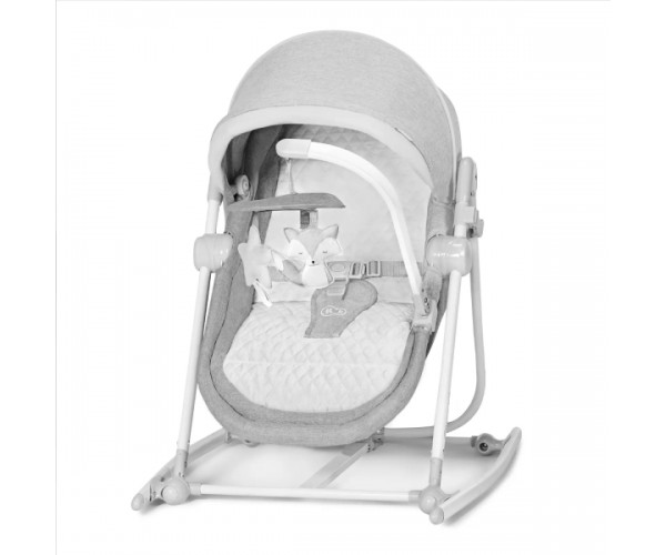 

Шезлонг-качалка Kinderkraft Nola 5 в 1 Stone Grey, Серый