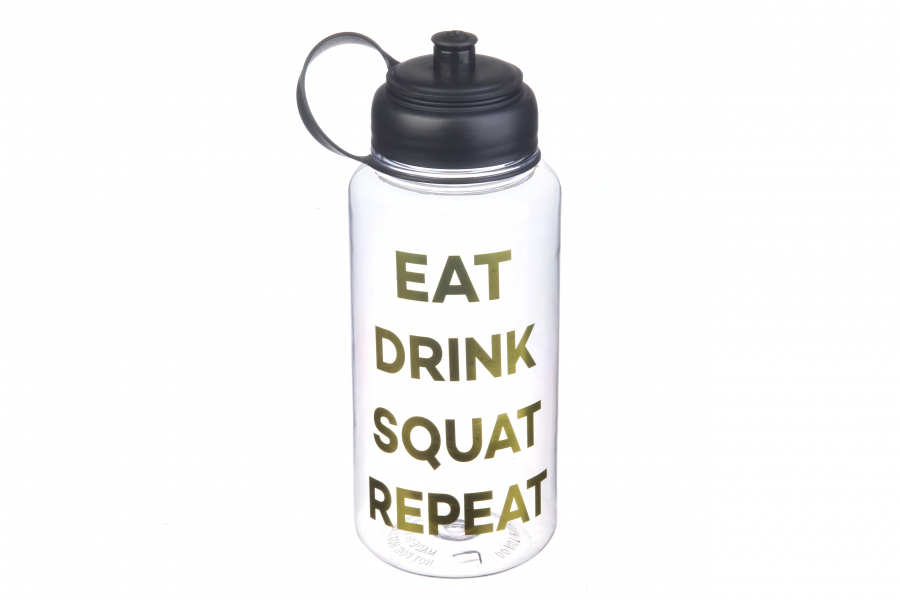 

Спортивная бутылка "Eat Drink Squat Repeat" 1000мл. (83-21886)