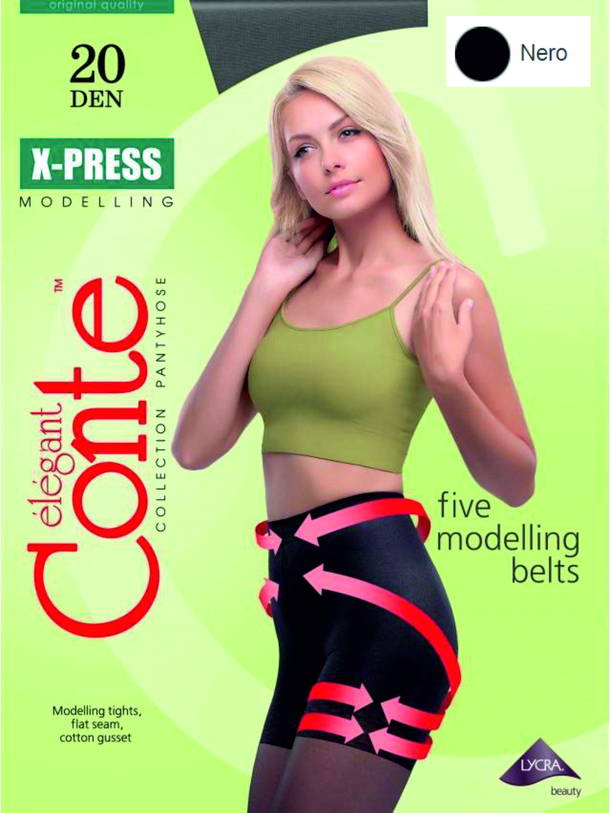 

Колготки моделюючі Conte X-Press 20 den 5 () Nero, Колготки моделюючі Conte X-Press 20 den 5 (XL) Nero