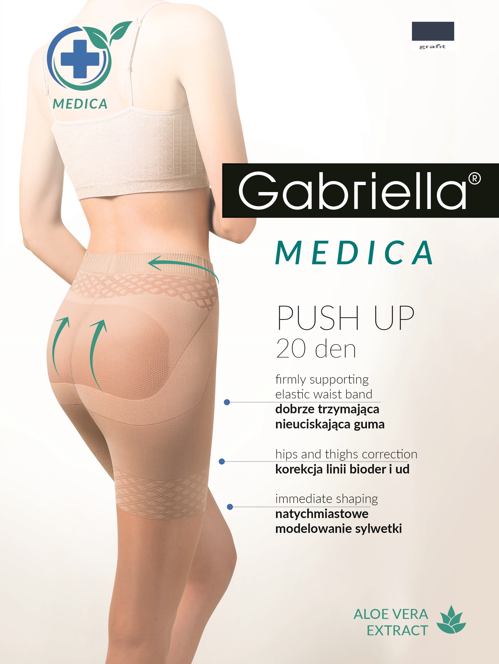 

Колготки корректирующие Gabriella MEDICA PUSH UP 20 den 2 Nero
