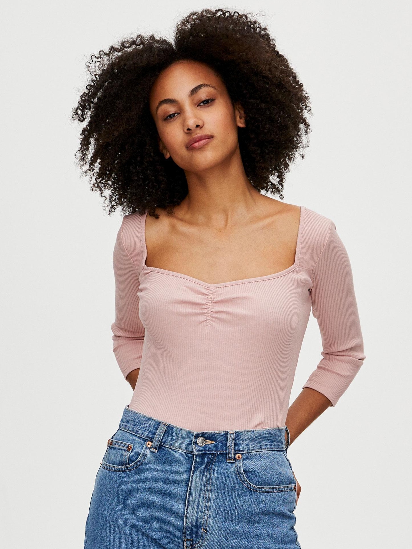 

Топ Pull & Bear XAZ240611ODGZ  Розовый, Топ Pull & Bear XAZ240611ODGZ M Розовый