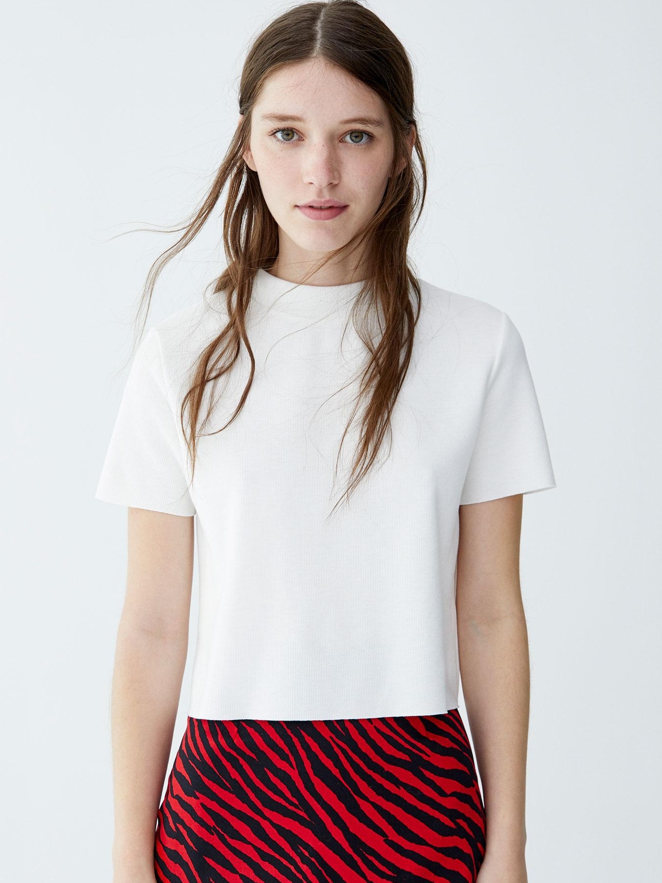 

Топ Pull & Bear XAZ240673EVLR  Белый, Топ Pull & Bear XAZ240673EVLR S Белый