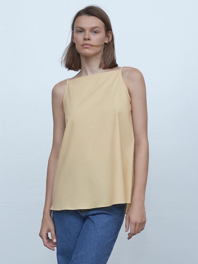 Топ жіночий Zara XAZ264536LNLX M Бежевий від Rozetka на платформі USKIDKA Акція на Топ жіночий Zara XAZ264536LNLX M Бежевий від Rozetka